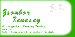 zsombor kenesey business card